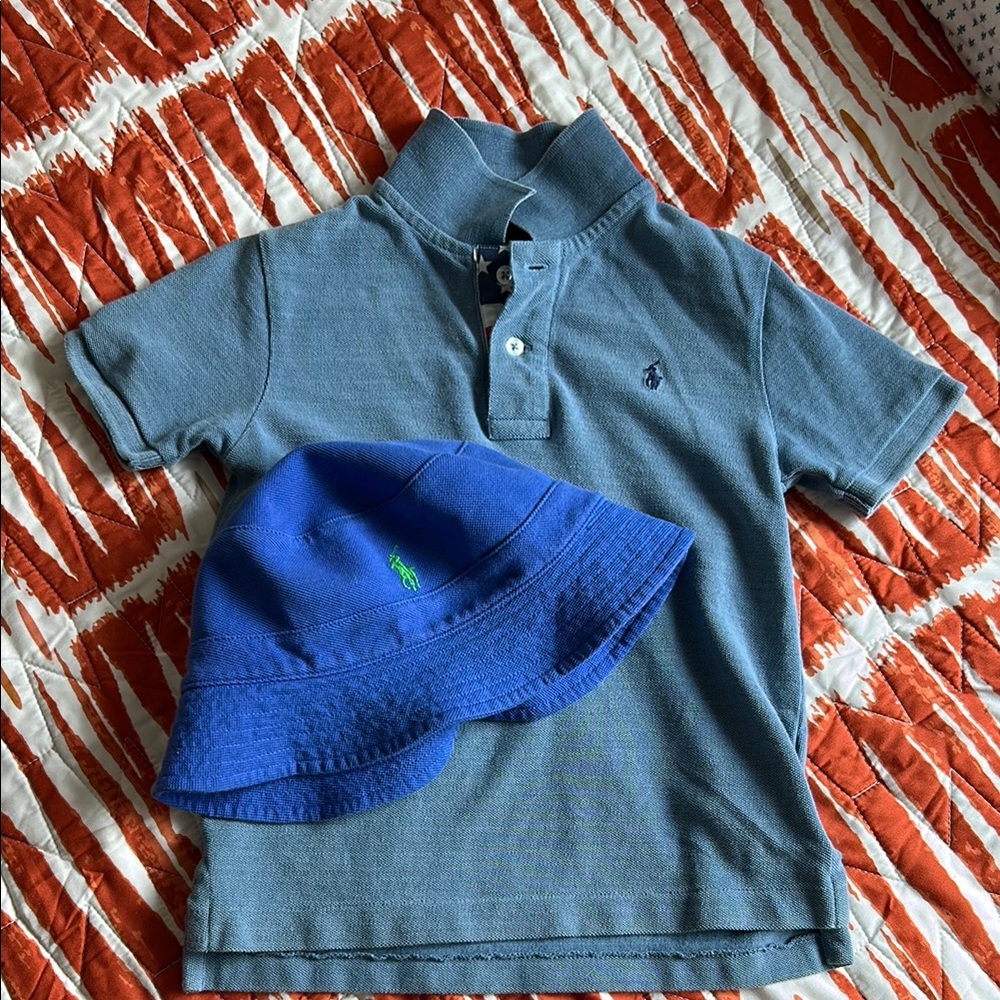 Ralph Lauren polo and bucket hat